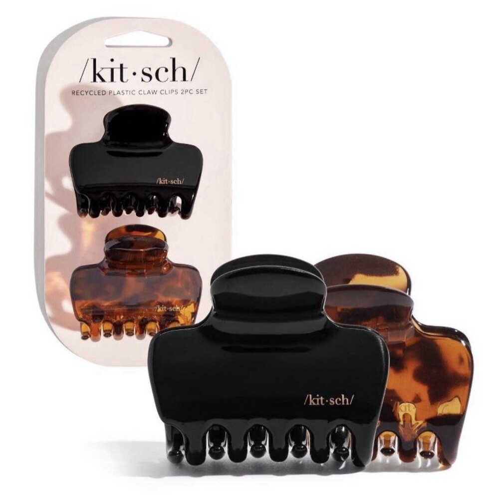 Medium Claw Clips 2pc Set - Strong Hold Glossy Hair Accessories for Long Hair